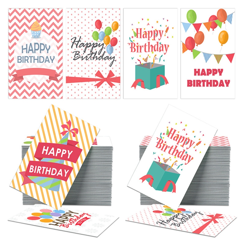 30pcs Happy Birthday Cards for Kids Son Cartoon Greeting Card with Envelope for Christmas Baby Shower Postcards