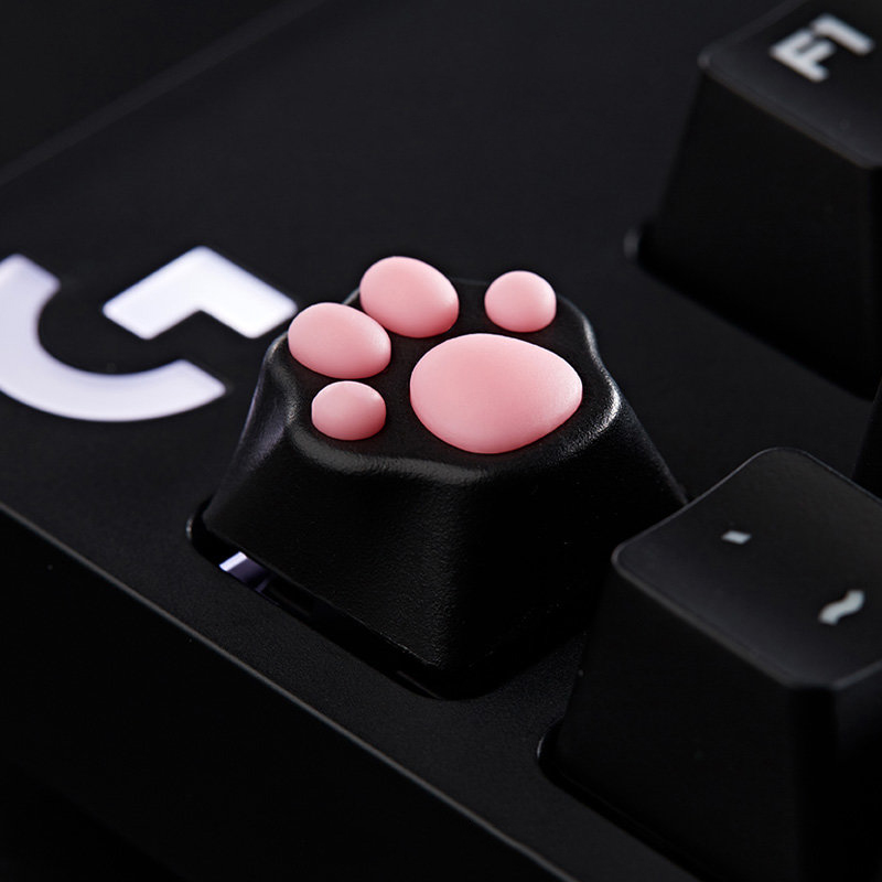 Mignon chat/Panda Palm métal Keycaps 1pc personnalité pour clavier mécanique Soft Feel Key Cap adapté pour Cherry Switch claviers