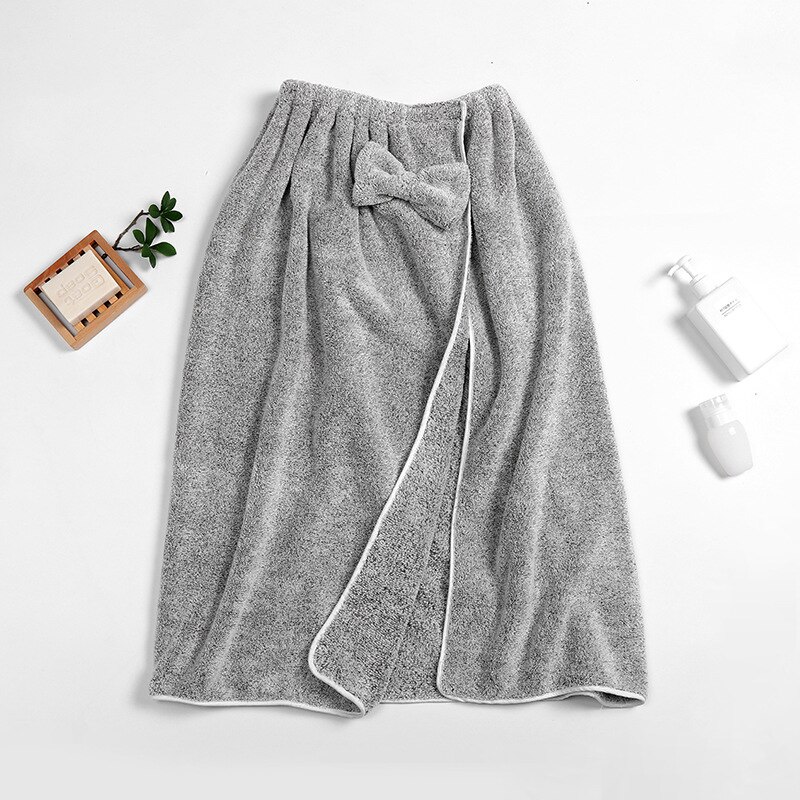 Albornoz de fibra de bambú para mujer, Toalla de baño suave para adultos, Textiles para el hogar, toallas de baño y Sauna: D