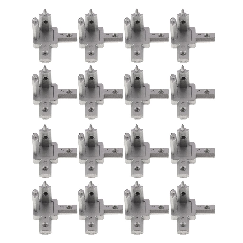 16pcs Aluminum Profile Series T-slot 3-way 90 Deg Corner Connector