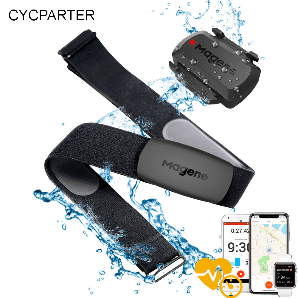 Magene H64 pulsometr Bluetooth Mrówka + Magene czujnik pas piersiowy komputer wioślarz Wahoo Garmin zdatność sportowy akcesoria