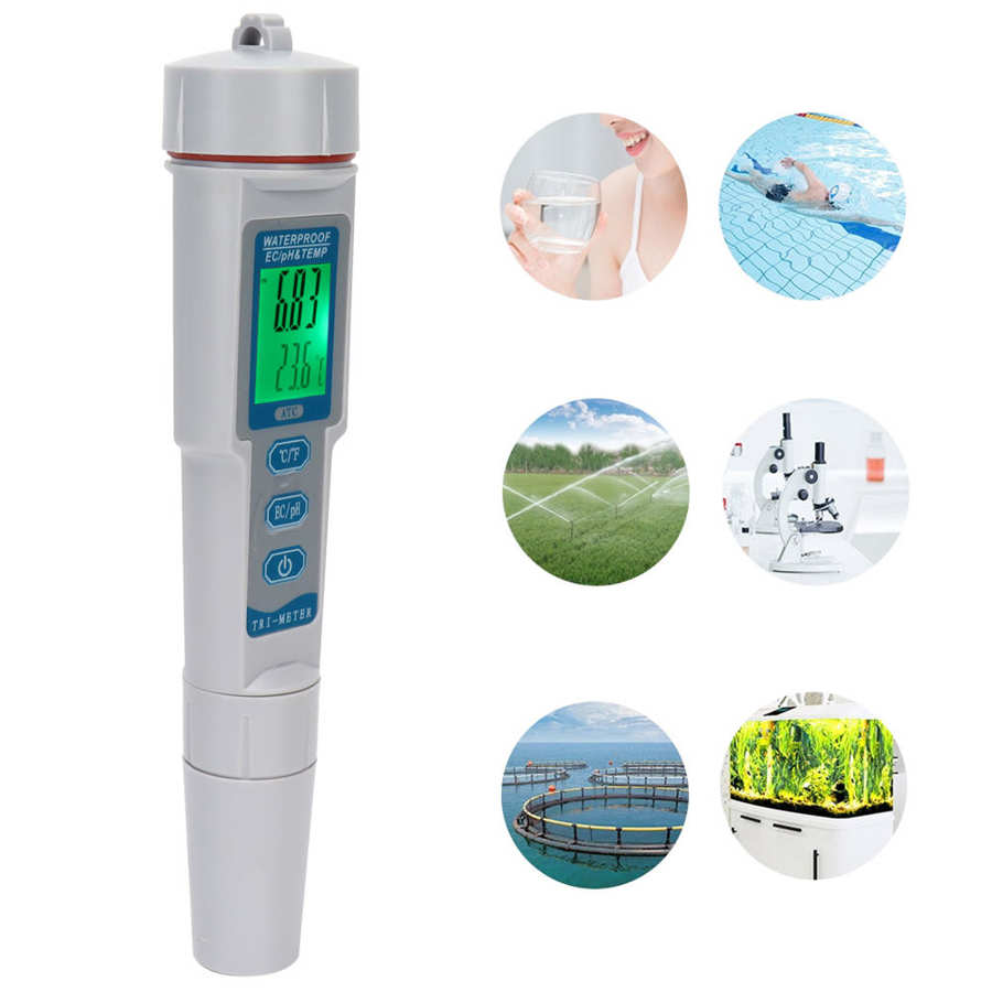 Ph‑ 983 Meter 3 In 1 Multifunctionele Ph/Geleidbaarheid/Temperatuur Tester Zwembad Laboratorium Water Monitor Ph Testen tool