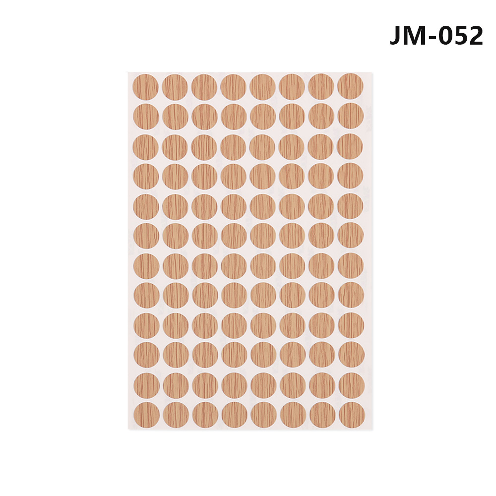 96Pcs/Sheet 15 Mm Meubels Schroef Cover Caps Stickers Zelfklevende Decoratieve Films Hout Ambacht Bureau Kast Ornament: JM-052
