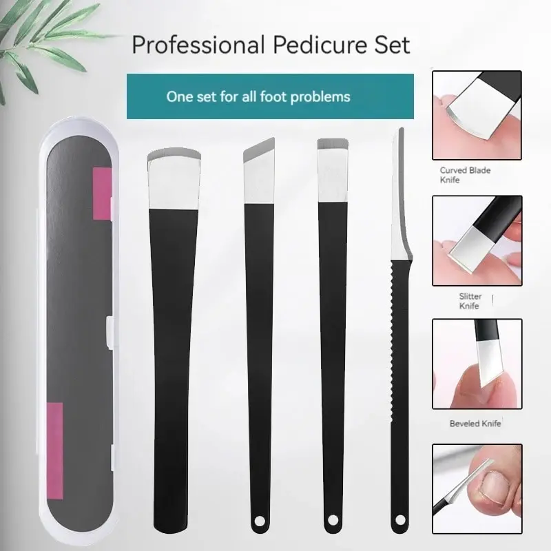 Pedicure Mes Set Van Eelt Nagel Trimmen Gereedschap Om Dode Huid Schraper Thuis Reparatie Voet Nagel Groef Artefacten Te Verwijderen
