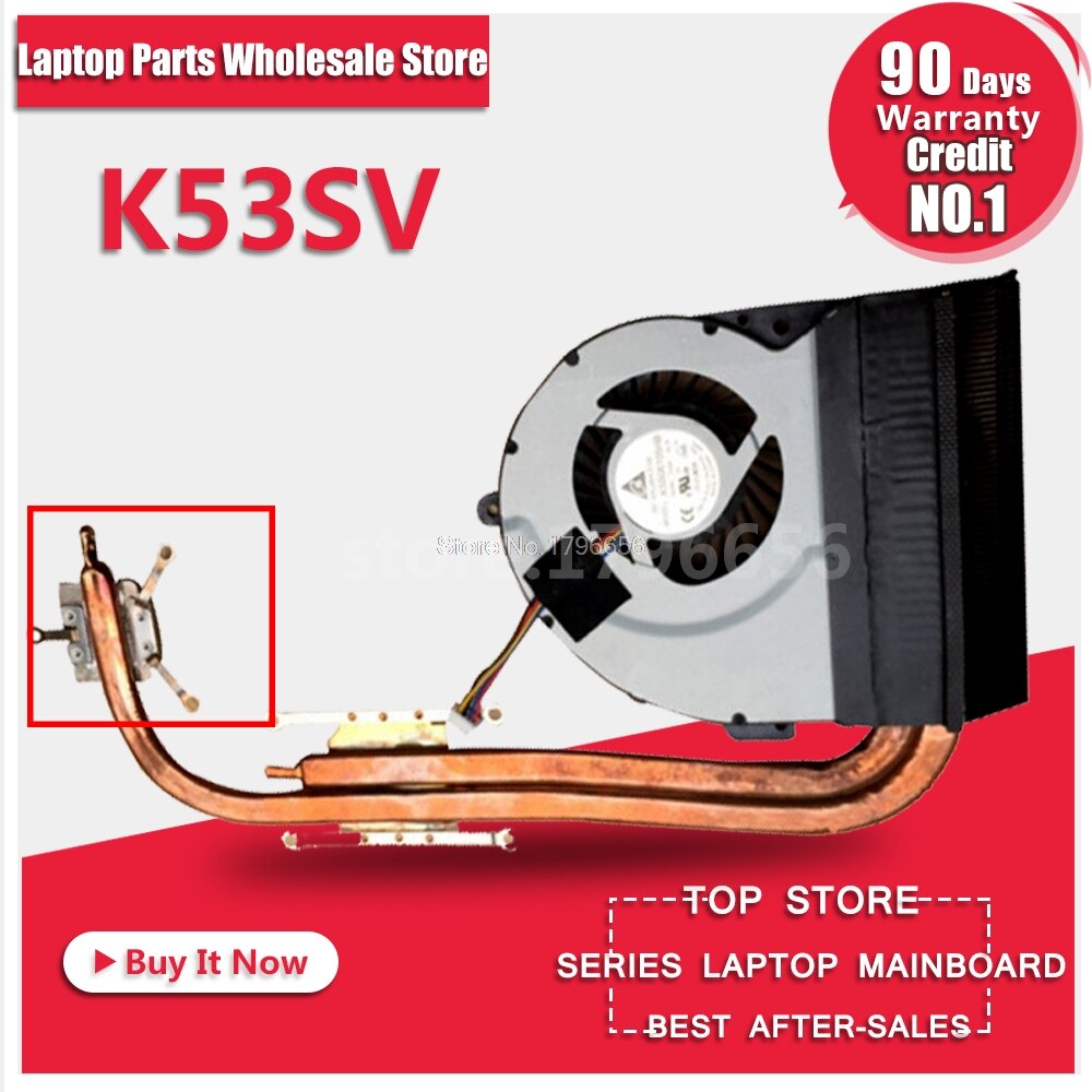 Pour Asus K53 X53 K53S A53S X53S K53SV K53SM K53SJ K53SC K53SD ventilateur de refroidissement de processeur pour ordinateur portable Radiateur Radiateur Refroidisseur: K53SV heatsink fan