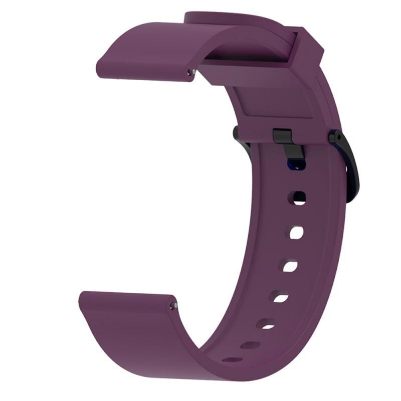 20Mm Siliconen Band Voor Xiaomi Huami Amazfit Bip Smartband Geschikt Voor Slimme Horloge Vervanging Armband Accessoires: purple