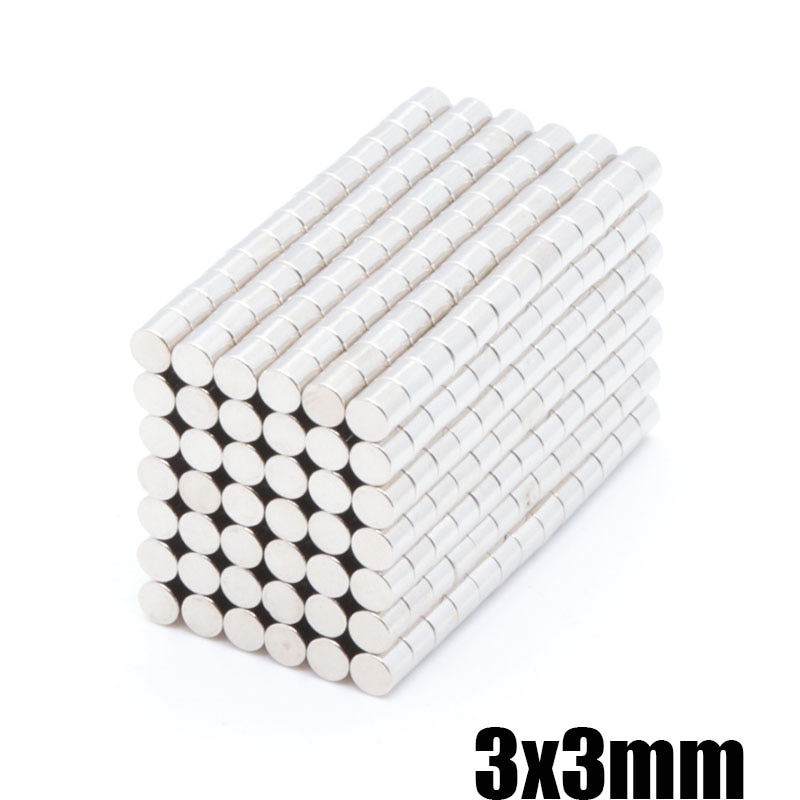 800 stuks 3 x 3 mm mini super zeldzame aarde schijf neodymium magneet 3 * 3mm proces ronde magneet ndfeb magneet magnetische magneet