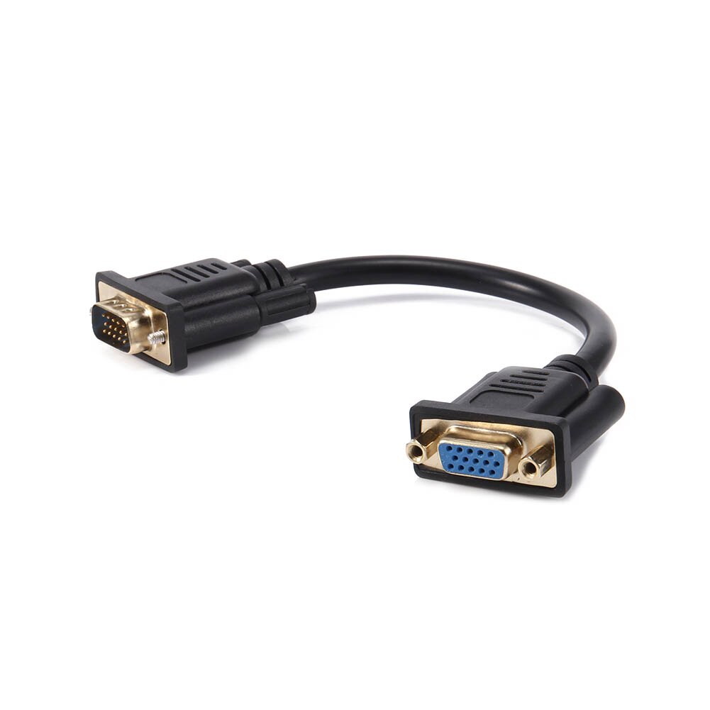 20 Cm Vga Male Naar Vrouwelijke Adapter Kabel Connector 15 Pins Verlengsnoer Voor Monitoren Projector Tv UY8