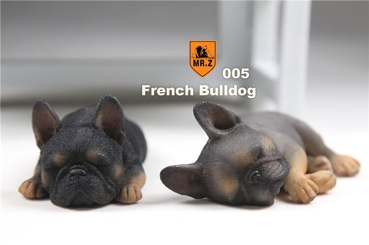 Mr.Z 2pcs/set French Bulldog Figure Pet Dog Model Animal Collector Education Figures Collector Decoration Ornaments Kid