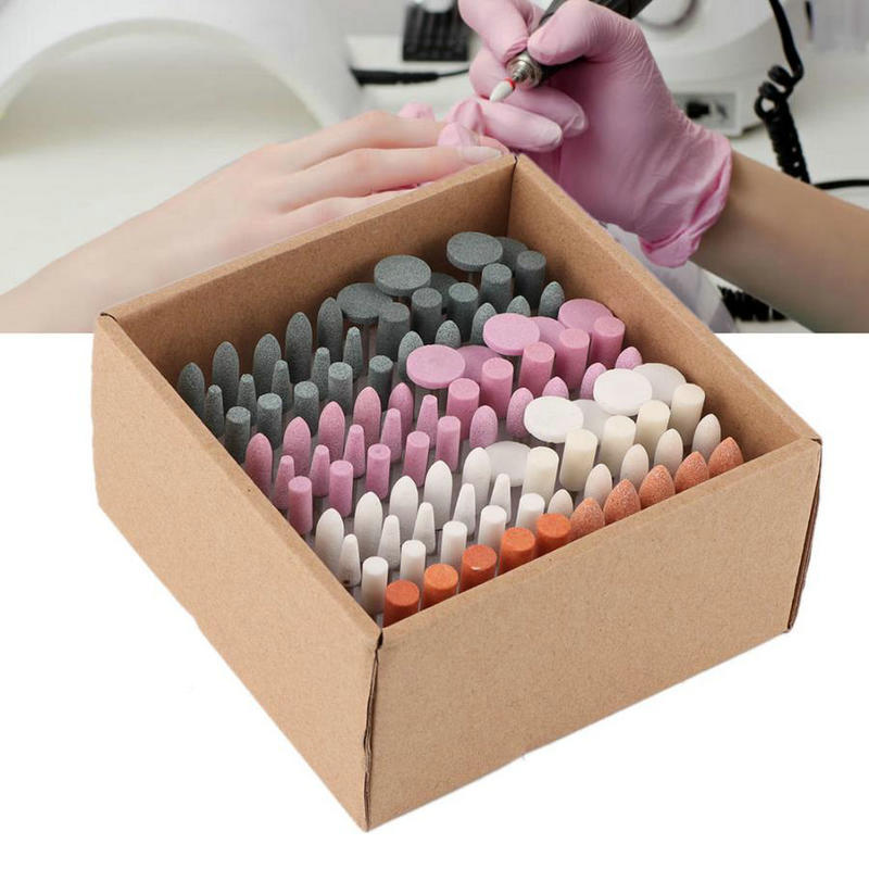 Brocas elétricas para unhas, pedra de cerâmica, 100, fresas, cortador para máquina de manicure, acessórios, brocas para unhas, pedicure, ferramentas