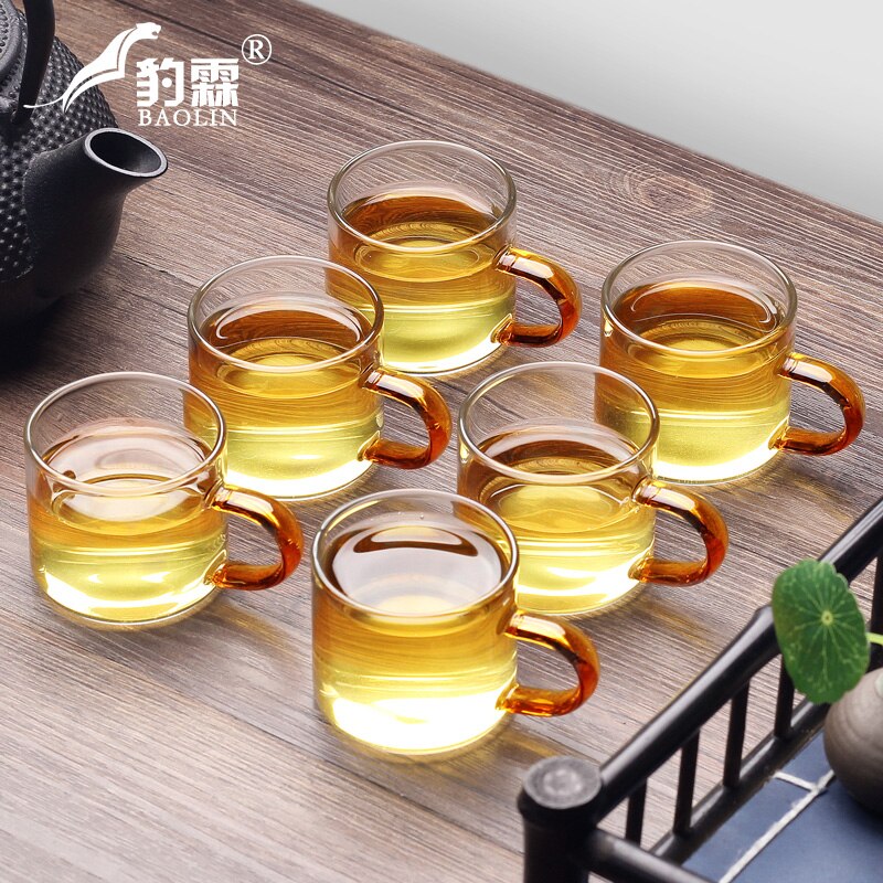 Cute Tea Cup Luxury Modern Transparent Portable Chinese Glass Tea Cup Handmade Kubek Do Herbaty Teaware 50
