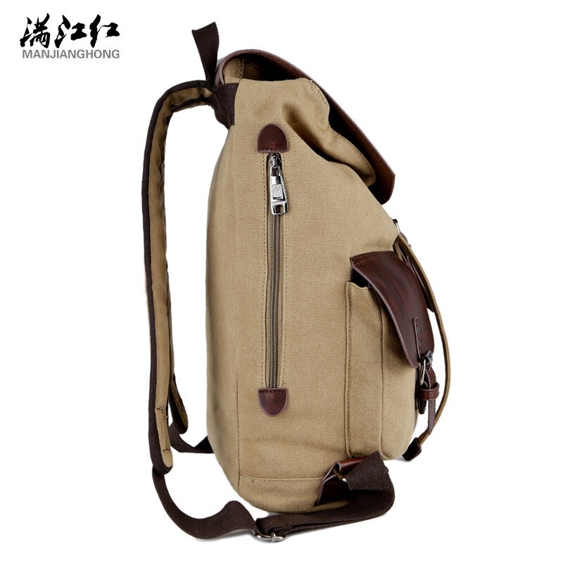 Vintage Canvas Rugzak Mannen Rugzakken Leisure Rugzak Reizen Schooltas Laptop Rugzak Mannen Vintage Schouder Bookbags Retro Tas