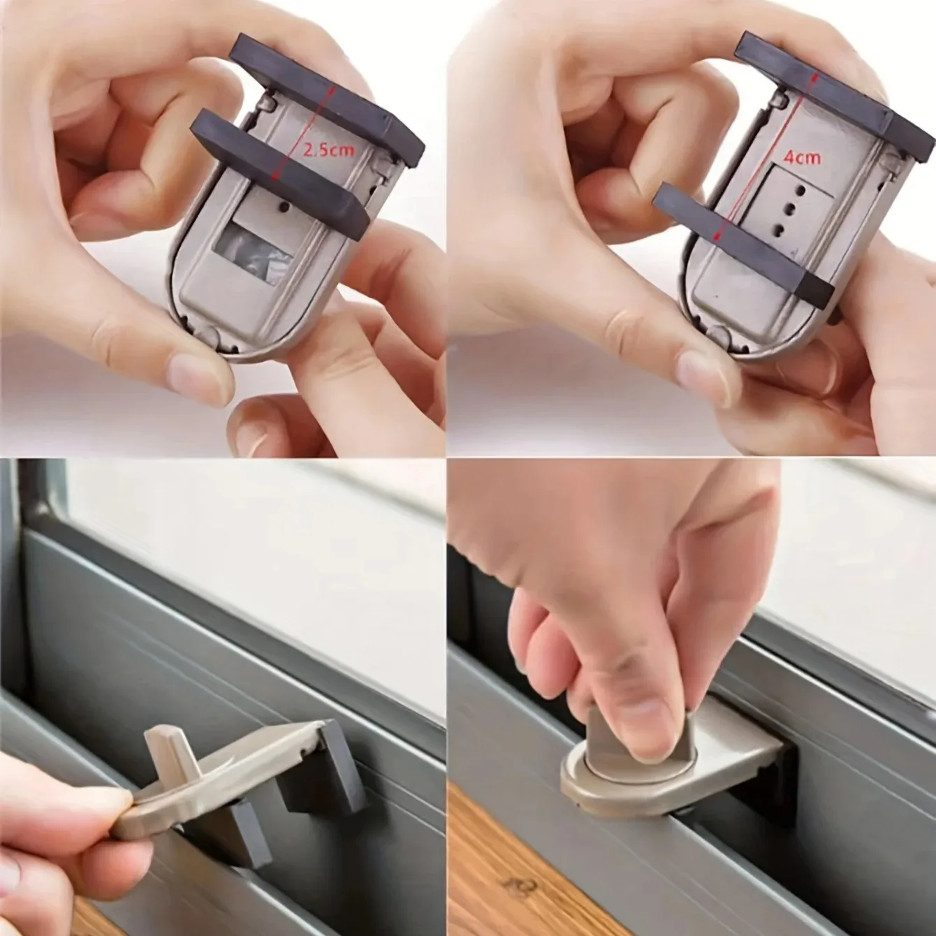 Tope de marco deslizante, cerraduras de gabinete, correas, puertas, cerradura antirrobo de seguridad, puerta corredera de ventana, cerradura de puertas de seguridad para bebés y niños