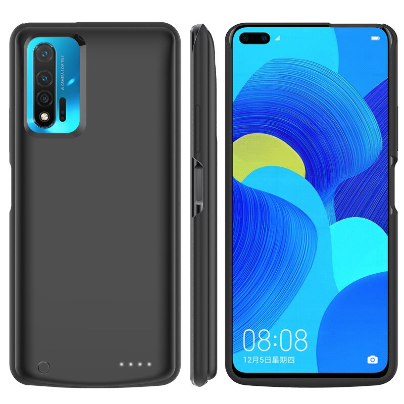 PINZHENG 6800mAh Ladegerät fallen Für Huawei Nova 6 Ladung fallen Für Huawei Nova 6 6800mAh Energie Bank ladegerät Fällen: Schwarz Pro Nova 6