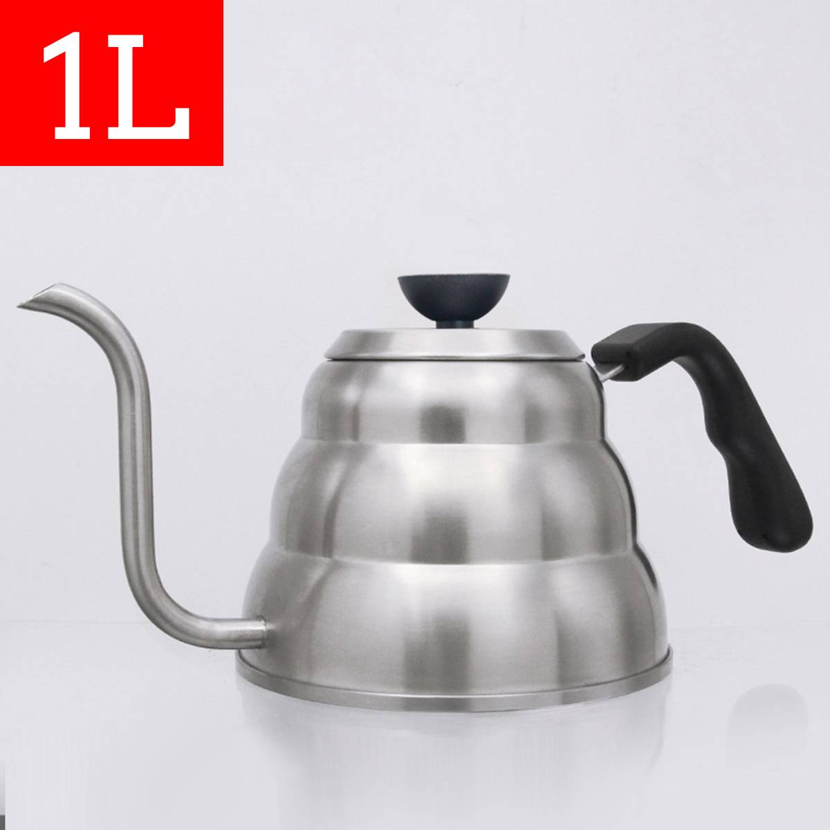 Bouilloire à Long bec col cygne | Cafetière en acier inoxydable 1.2/1L bouilloire à Long bec, bouilloire à café à goutte, Thermo Maker théière Pour Over: normal 1L