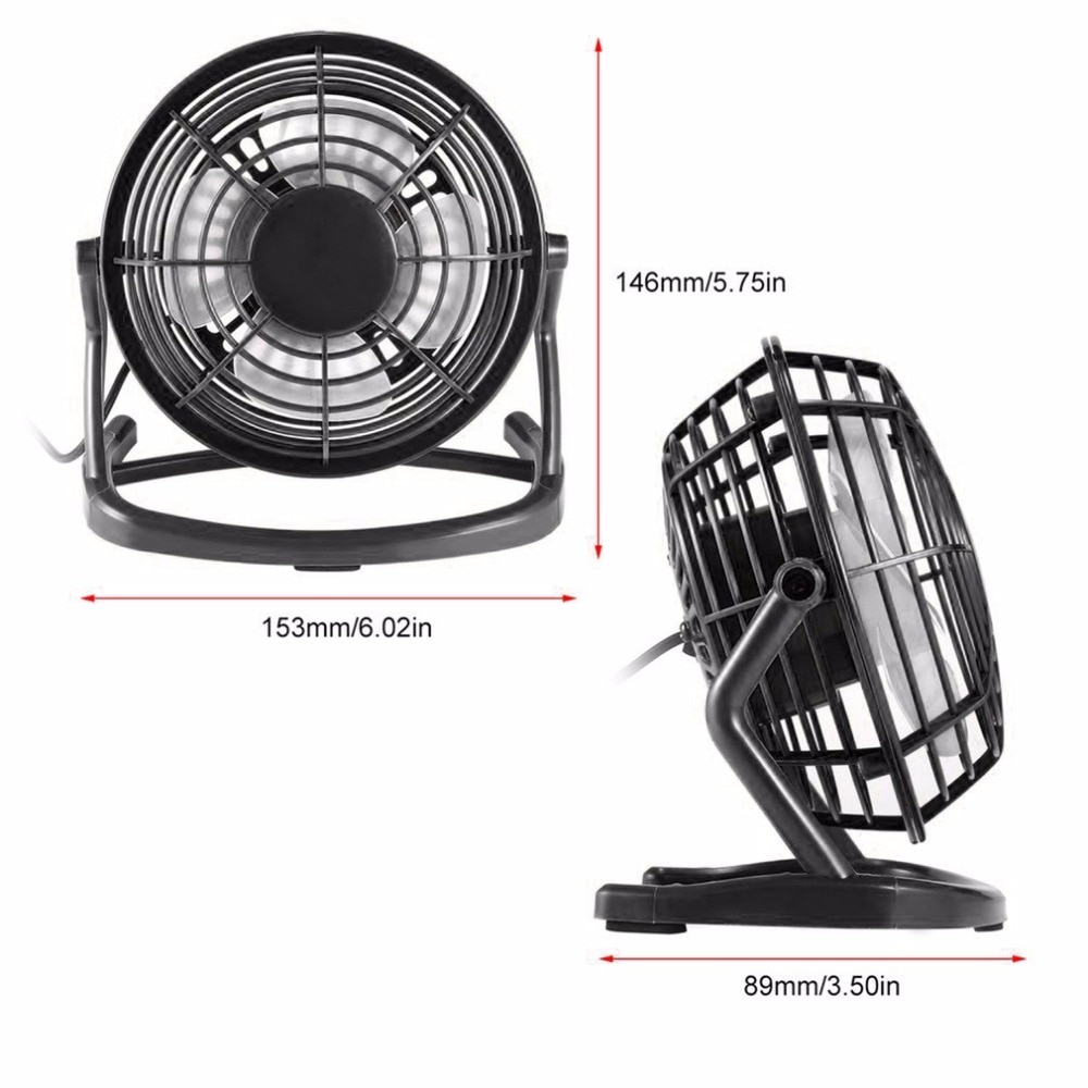 Draagbare Dc 5V Kleine Desk Usb 4 Blades Cooler Cooling Fan Usb Mini Fans Bediening Super Mute Stille Pc /Laptop/Notebook