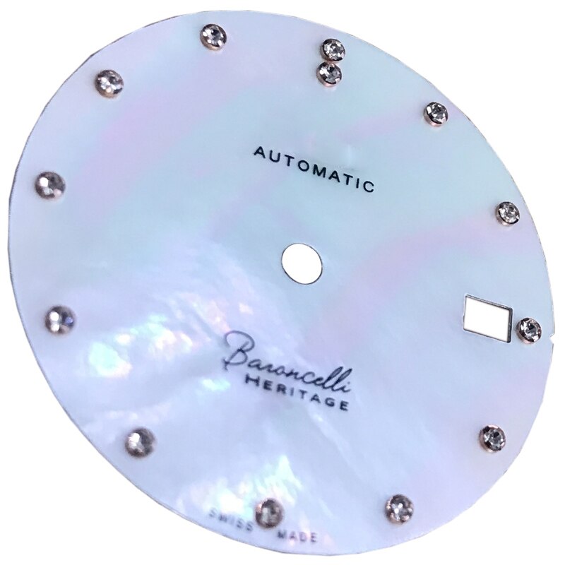 27.8mm urskive visere til  m027207a damemaskiner  m027 ur tekst ur tilbehør  m027207 reparationsdele: Skal rose guld