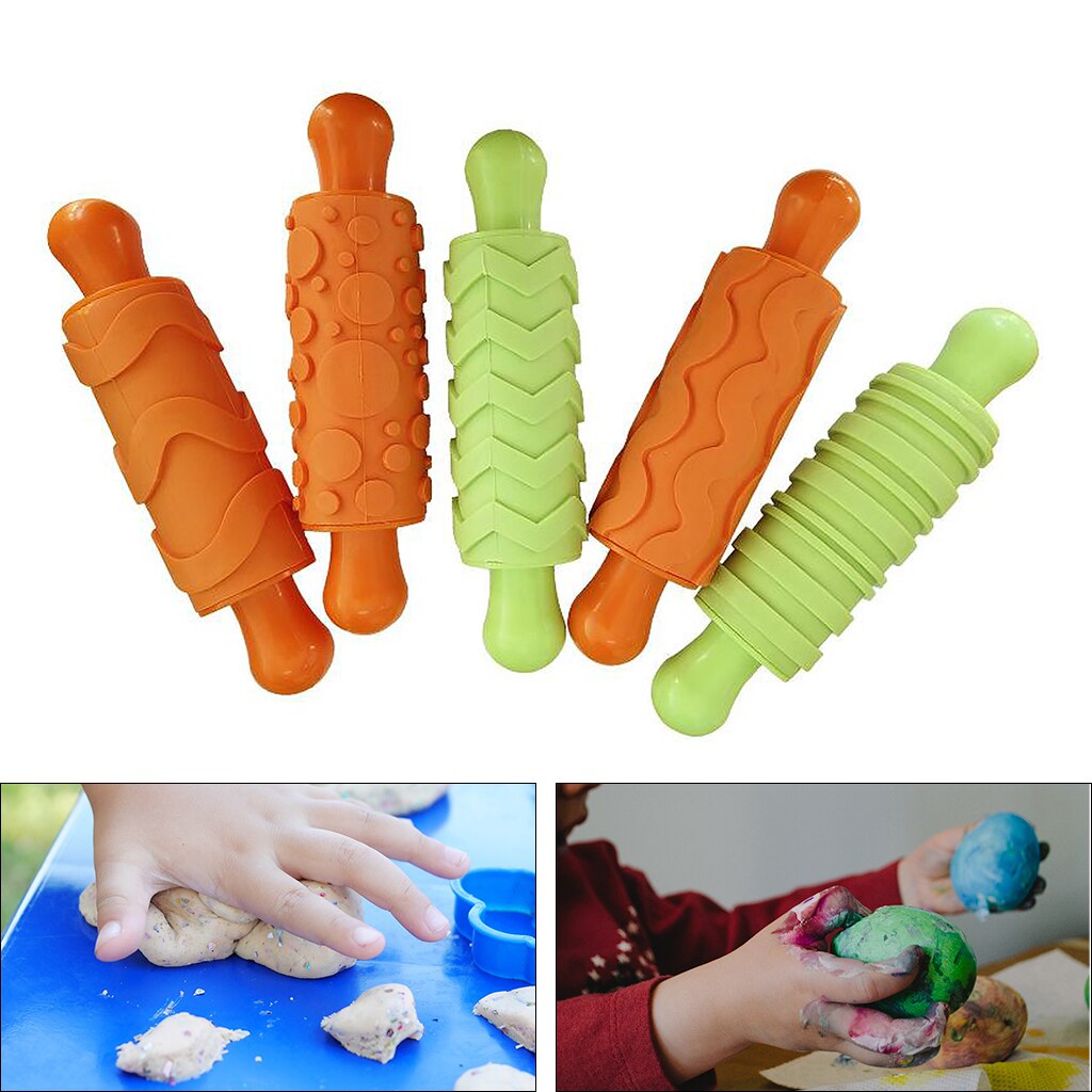 Stücke Gummi Kunst Tonne Teig Tonne bilden Rolle DIY Handgemachte Handwerk s Spielen Werkzeug rollen Modellierung Pädagogisches Spielzeug