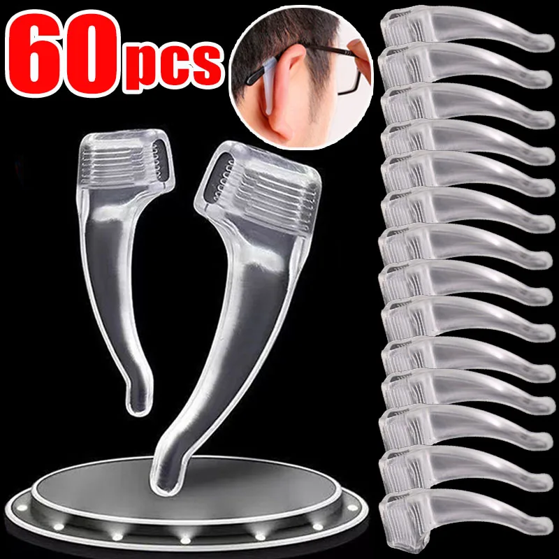 Gancio per l'orecchio in silicone fai-da-te Occhiali antiscivolo Gamba presa Supporto anticaduta Staffa per manica dell'orecchio Dispositivo di fissaggio Accessori per occhiali trasparenti