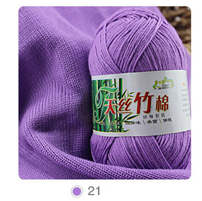 10pcs=500g Bamboo Cotton Warm Soft Natural Knitting Crochet Knitwear Wool Yarn Soft For Hand Knitting