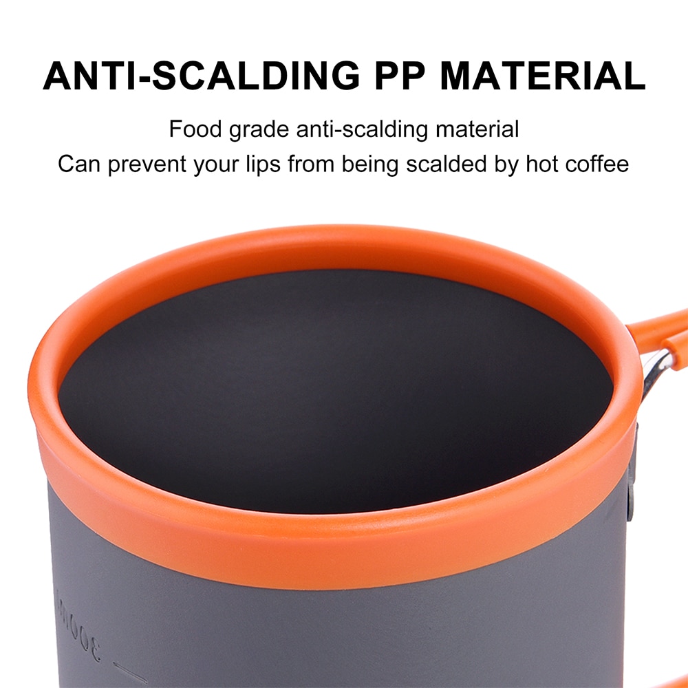 Widesea campeggio tazza di alluminio tazza da esterno turismo caffè bevanda cottura stoviglie attrezzatura da picnic trekking turistico escursionismo viaggi