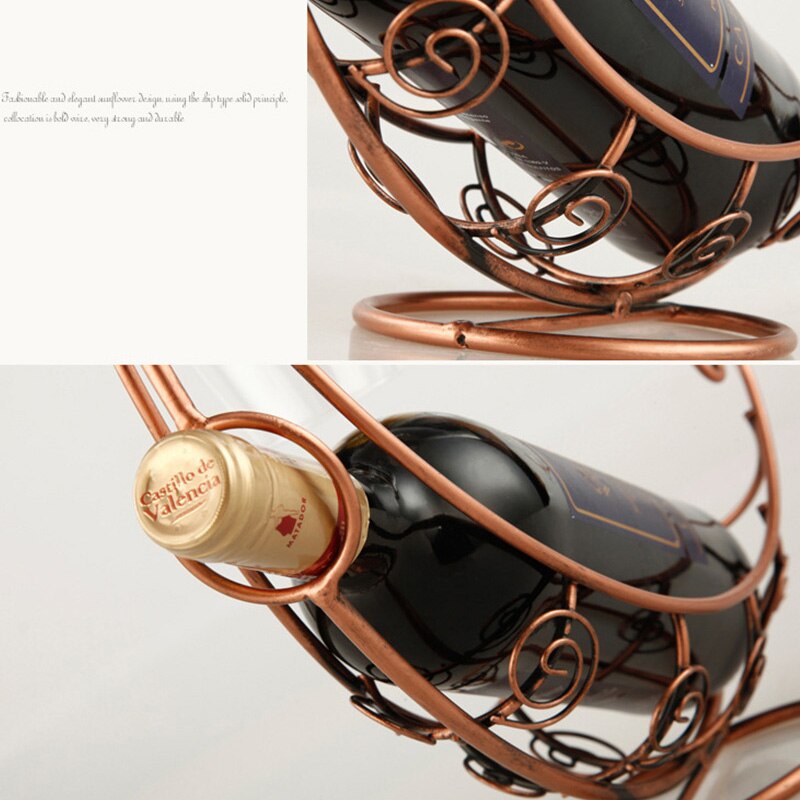 -Retro Wijnfles Houder Wijnrek Champagne Flessen Stand Glas Bekerhouder Display Opknoping Drinkglazen Glaswerk Rack S