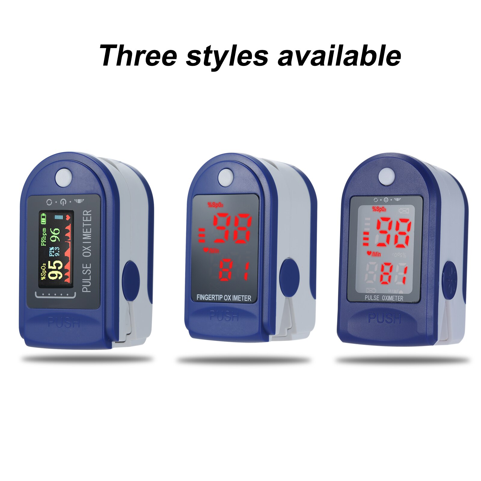 Finger Oximeter Digital Fingertip Pulse Oximeter Blood Oxygen Saturation Meter Finger SPO2 PR Heart Rate Monitor Health Care