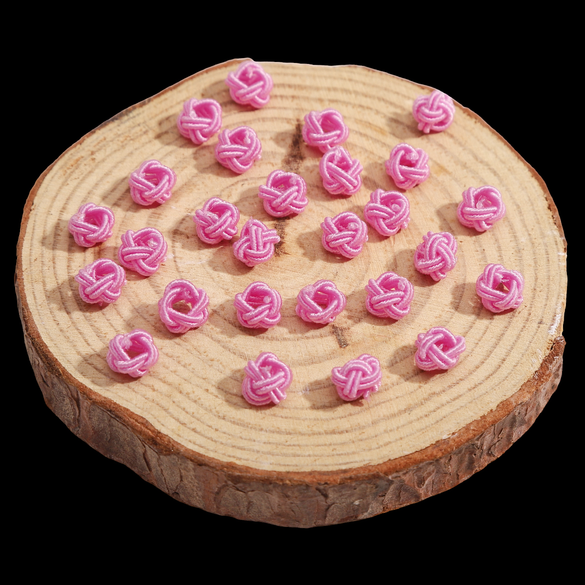10 Stuks 6Mm Kleurrijke Spacer Knoop Diy Ketting Armband Touw Spacer Gevlochten Spoel Touw Chain Einde Gesp Sieraden Benodigdheden vinden: light pink