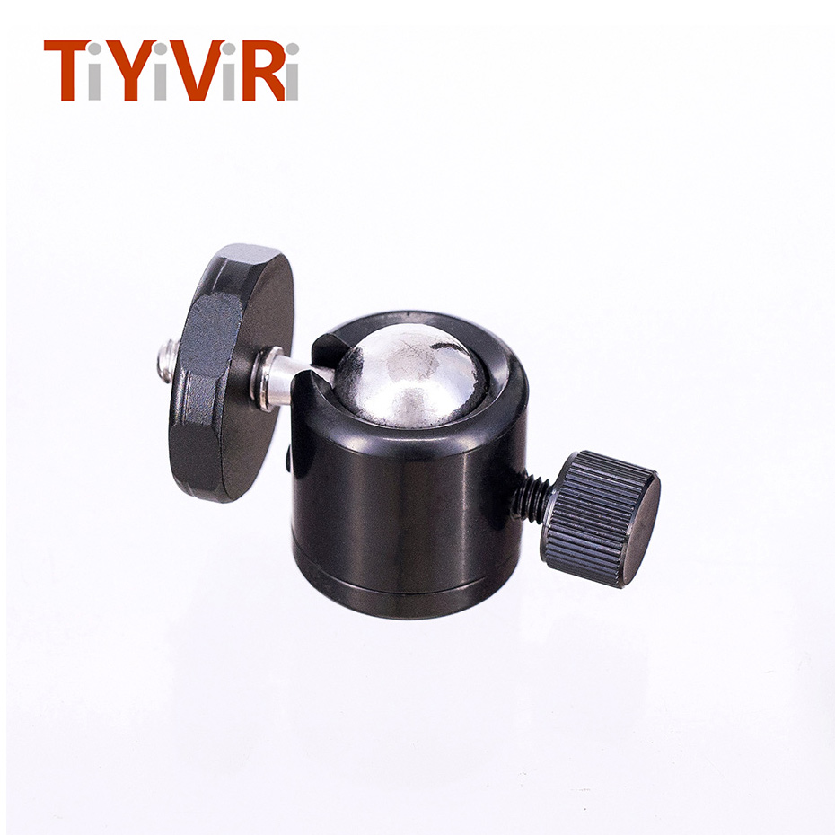 TiYiViRi Mini Ball Head Ballhead Tabletop Tripod Stand Adapter w/Quick Release Plate for Nikon Sony Canon DSLR Camera Camcorder