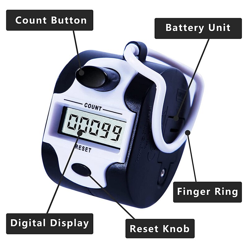 Handy Counter Click Manual Digital Clicker Stitch Tally Counters Finger Mechanical Palm Handheld Pitch Display