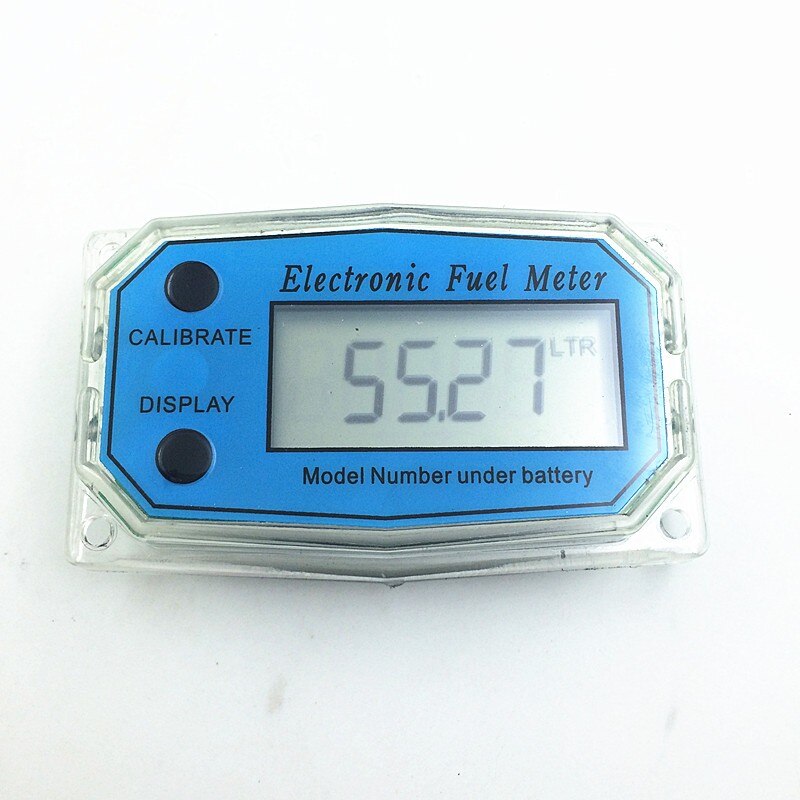 Digital Flowmeter, Mini Turbine Flow Meter, for , Kerosene, Petrol, 15-120 l /min, ± 1% Measurement Accuracy, 1 Inch NPT (Blue