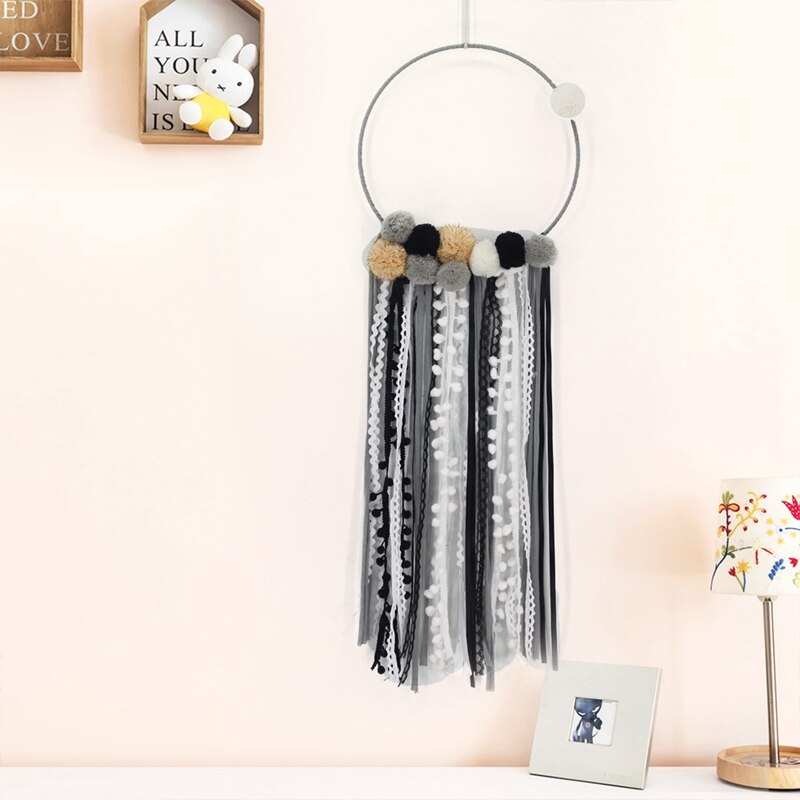 Atrapasueños hecho a mano indio gris espacio viento ornamentos de campana B & B Decoración habitación