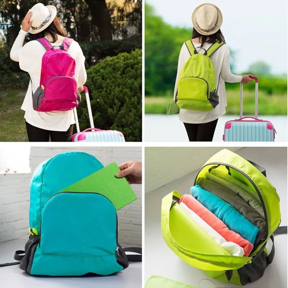Hiking Bag Rucksack Lightweight Foldable Waterproof Nylon Women Men Skin Pack Backpack Travel Outdoor Sports Camping