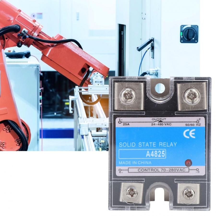 Solid State Relay Single Phase 70-280VAC Input 24-480VAC Load AC-AC SSR Electrical Equipment For CNC Machinery