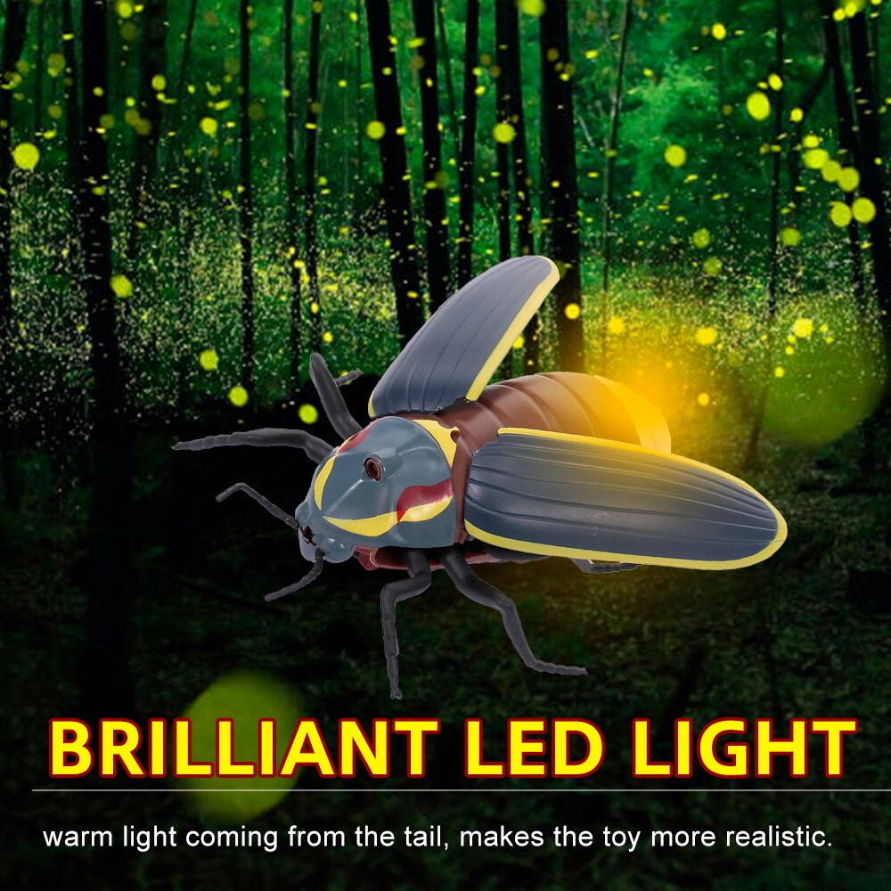 Fjernbetjening ildflue legetøj simuleret insekt legetøj infrarød sensing bærbar med let rc legetøj til børn