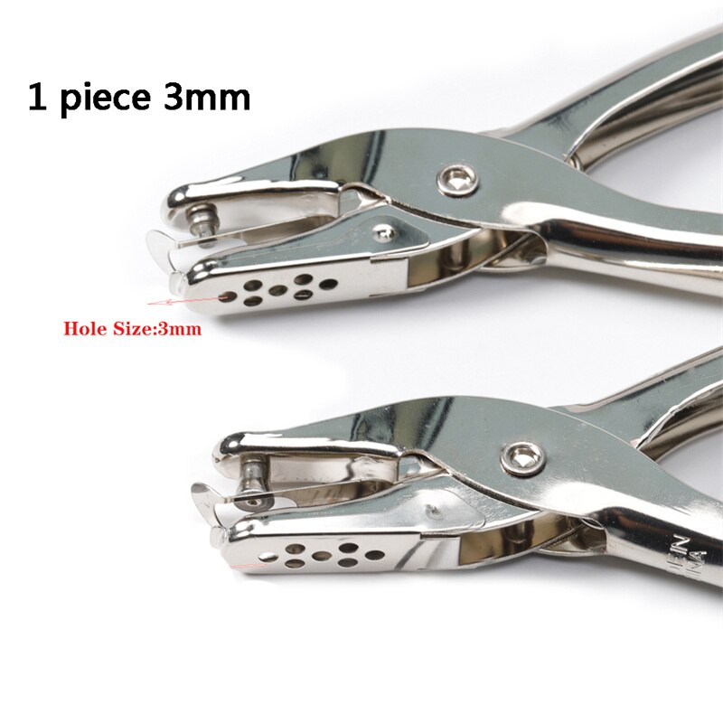 1 stück metall-handlocher für bastelpapier, einzellocher für ohrringe, halsketten, scrapbooking, 3/6mm lochgrößen: 3mm