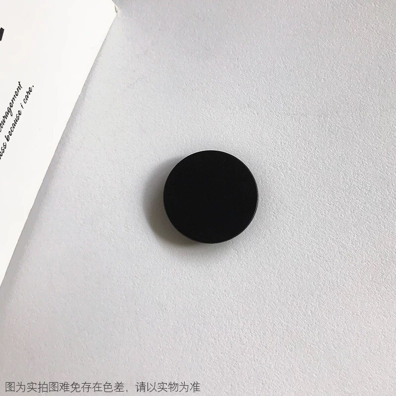 Universal Colorful Airbag Stand Mobile Phone Accessorie Pocket Holder Round Shaped Bracket Mount for IPhone 11 X Samsung Huawei: 9 Black