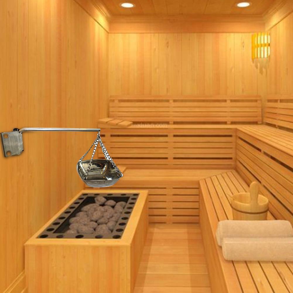 7l sauna spand sæt sauna tilbehør sæt sauna tilbehør sved værktøj, timeglas termometer / hygrometer aromaterapi olie kop