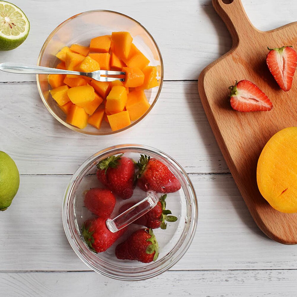 Stapelbaar Hittebestendige Glazen Kom Transparant Slakom Innovatieve Dessert Fruit Doos Met Graan Jar Keuken Kom Servies