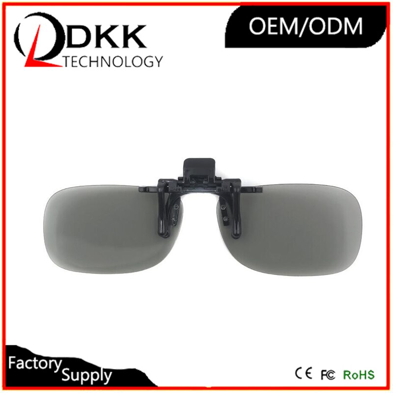 Ronde gepolariseerde 3D bril clip type voor Bijziendheid bijziendheid 3d Dimensional bril kijken 3D films RealD cinema