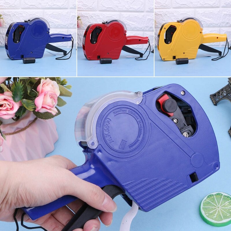 MX-5500 EOS 8 Digits Price Tag Labeler Labeller Label Paper + 2 Ink Roller U4LD