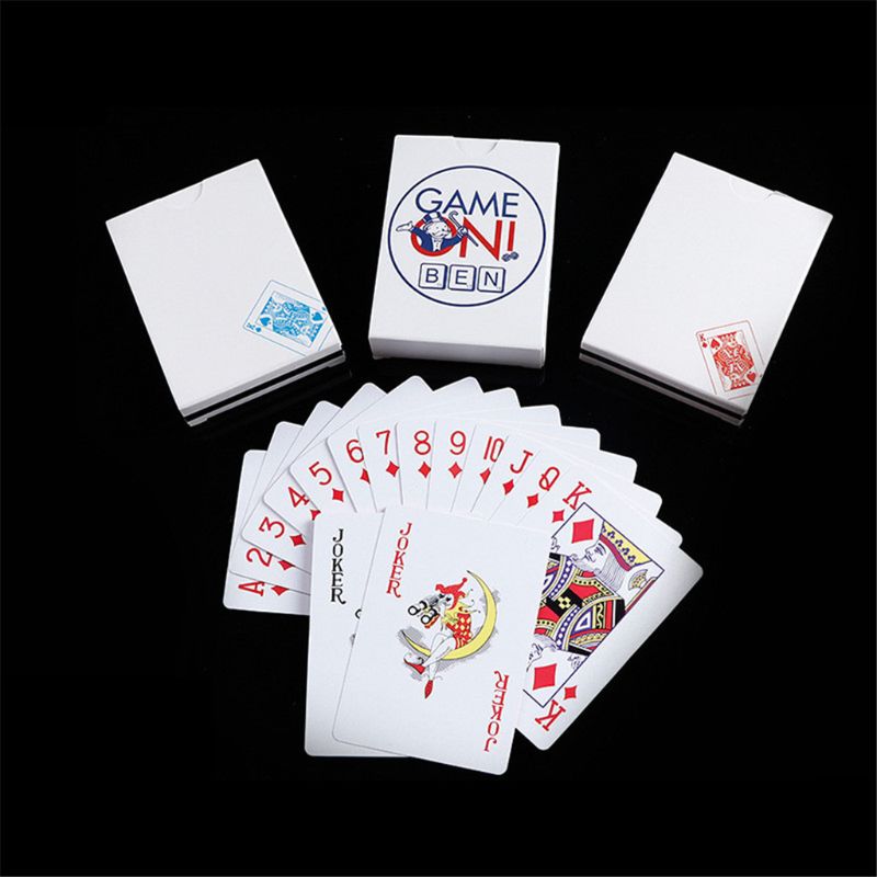 PVC Waterdicht Speelkaarten Antihechtende Plastic Poker Bar Board Game Witte Kaart