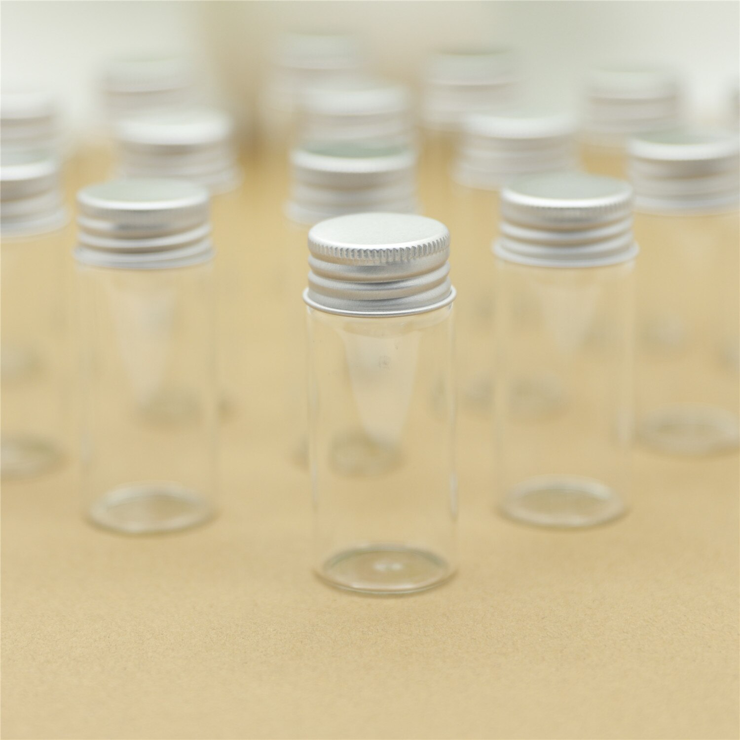 12 pezzi 30*70mm 30ml flaconi di vetro piccoli tappi di alluminio vasetti di vetro piccoli contenitori di vetro trasparente bottiglie di profumo