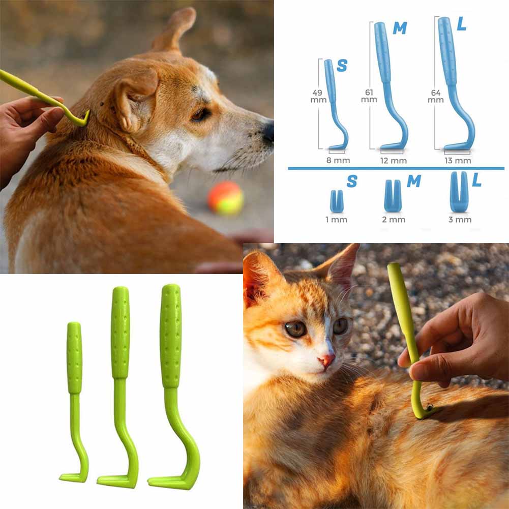 2022 Huisdier Vlo Remover Tool Luizen Krassen Haak Voor Hond Kat Grooming Accessaries Tick Picker Flea Removal Tool Pincet kam