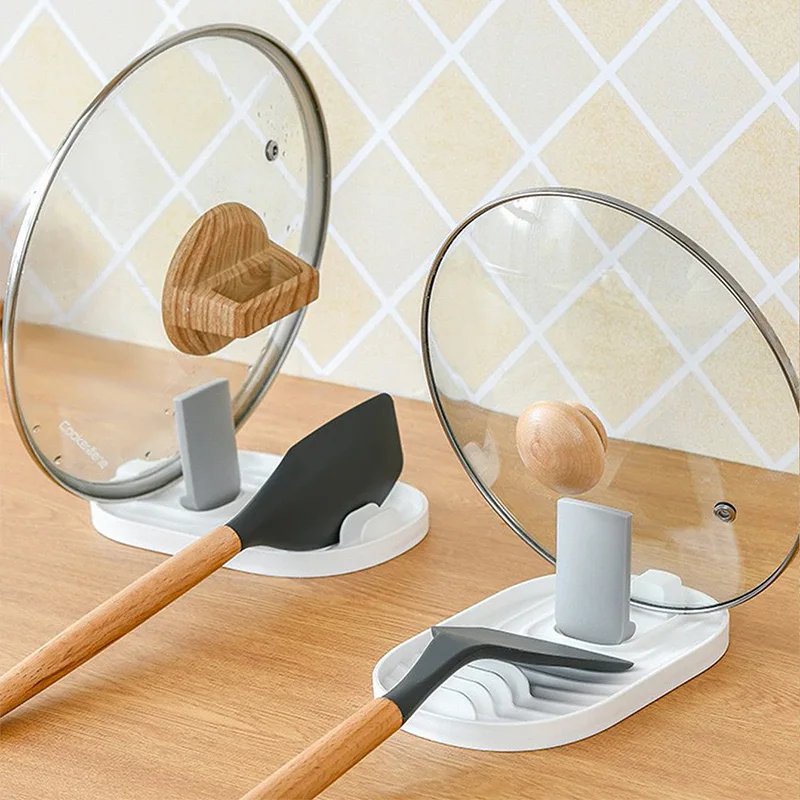 Fournitures de cuisine multifonctions pratiques, ustensiles multicolores pliables de Style scandinave, support de casseroles, couvercle de Pot, organisateur de spatule: WHITE