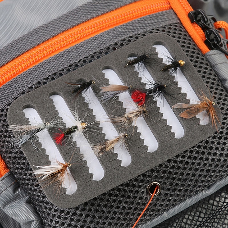 23*21*8.5cm Fishing Waist Tackle Bag Waterproof Shoulder Pack Case Reel Lure Line Hook Canvas Waist Bag Pockets Fishing Tackle