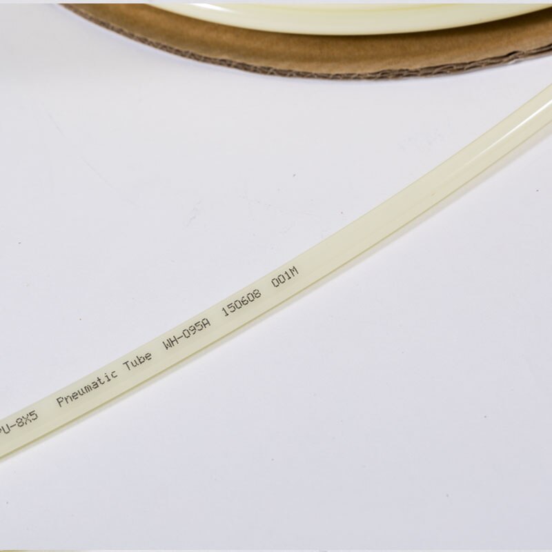 100m/ stk pneumatisk slange pu-rør  od 6mm id 4mm plast fleksibelt rør  pu6*4 polyuretanrør hvit