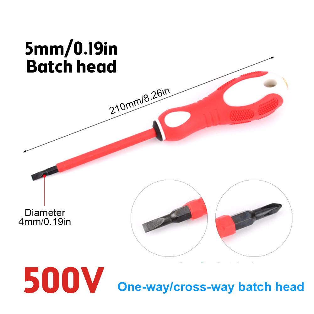 50V-500V Dual Head Screwdriver Electrical Tester Pen 2 in 1 Voltage Detector Tool ABS Screwdriver Test Pencil Tools: Silver