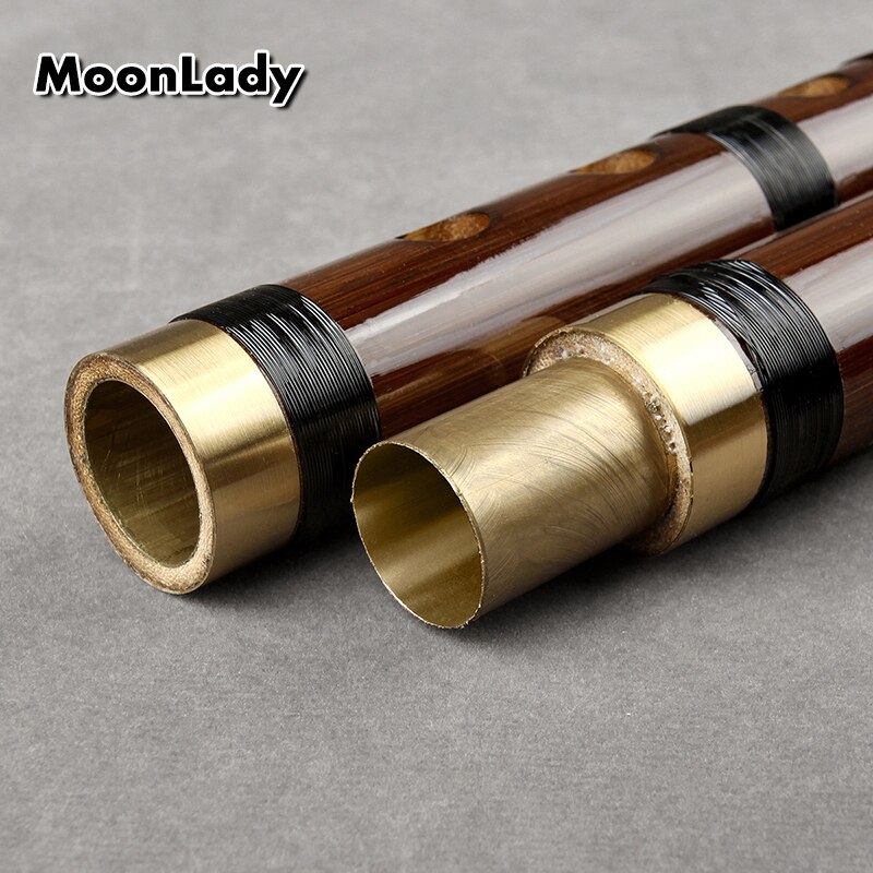 Flauta china tradicional hecha a mano para principiantes y amantes de la música, café de bambú, de dos secciones, llamada Dizi tradicional, de madera