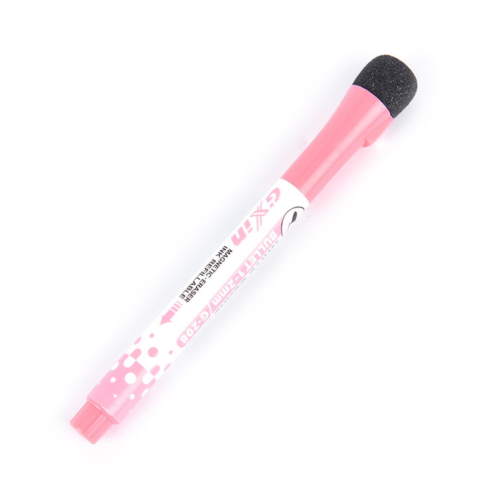1 Pcs 3 Kleuren Gum Art Mark Pen Olie Pen White Board Whiteboard Marker Pen Creatieve Dubbele Schrijven Vegen Uitwisbaar marker Pen: red